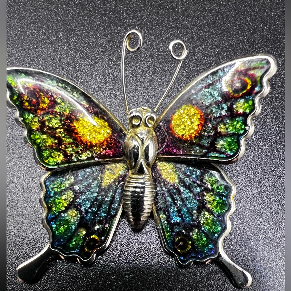 Interpur Colorful Butterfly Brooch Pin ROYAL GEM COLORS